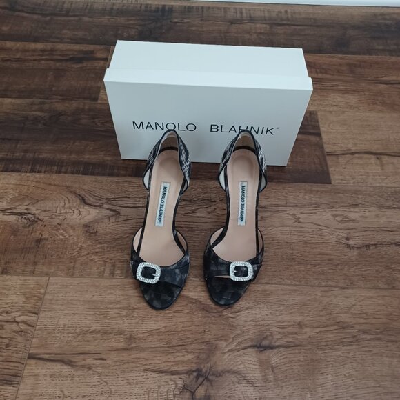 Manolo Blahnik evening animalia pattern shoes - Picture 4 of 7